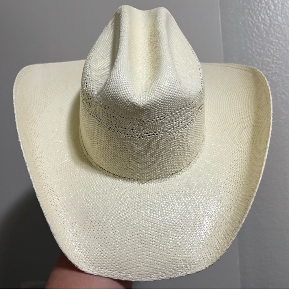 Master Hatter’s of Texas 20x Straw Cowboy Hat, sz 6 3/4, 5 in crown w Bangora
